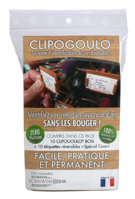 CLIPOCOL couleur blanc - Système d'identification pour bouteilles