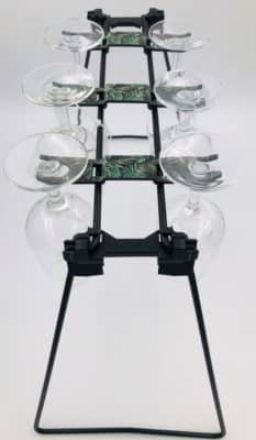Égouttoir à Tasses En Acier Inoxydable - Support Séchage Verres à Eau, Vin - 21 Cm De Haut, Base 17 Cm - Pour Cuisine, Bar