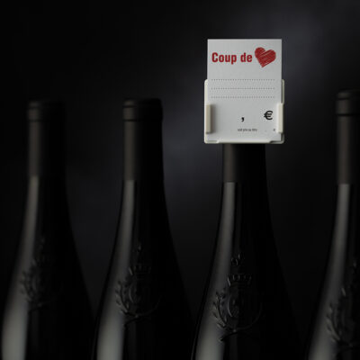 50 Supports affichage prix pour bouteille - CLIPOCOL Blanc
