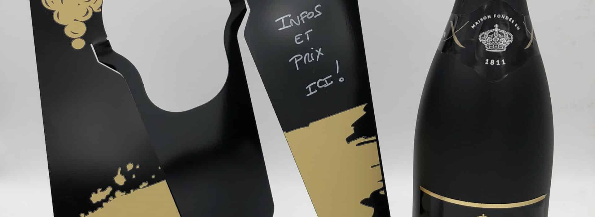 Présentoir champagne Ackerman Wine Show Classic or et noir