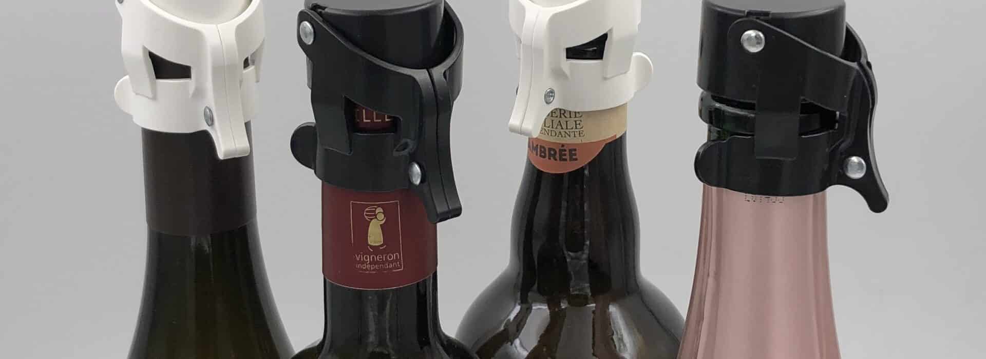 Ma Cave Innovante : Pack Classic de capuchons anti-oxydation pour vin, coloris noir et blanc