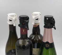 Ma Cave Innovante : Pack Classic de capuchons anti-oxydation pour vin, coloris noir et blanc